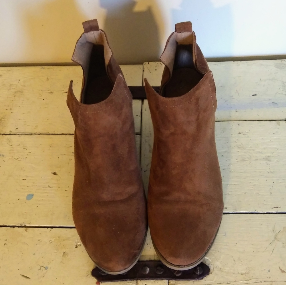Vegan Suede Ankle Bootie - Picture 2 of 6